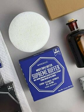 Spongelle Men's Cedar Absolute Supreme Triple Butter Buffer Sponge 99.2g *BNIB